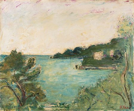 Arturo Tosi (Busto Arsizio 1871-Milano 1956)  - Portofino , around 50s