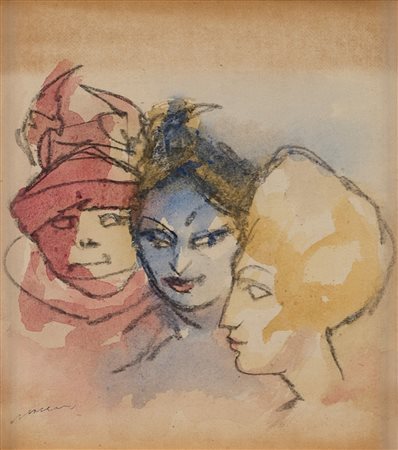 Mino Maccari (Siena 1898-Roma 1989)  - Figure femminili, 70s