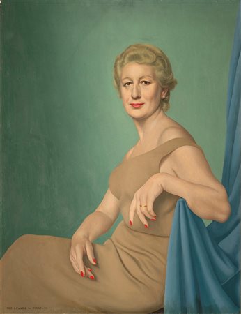 Ugo Celada Da Virgilio (Borgo Virgilio 1895-Varese 1995)  - Senza titolo (ritratto di signora)