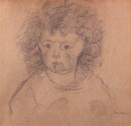 Umberto Boccioni (Reggio Calabria 1982-Verona 1916)  - Fanciulla con i capelli ricci, (ritratto di Fiammetta Sarfatti), 1910
