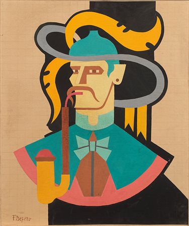 Fortunato Depero (Fondo 1892-Rovereto 1960)  - Senza titolo,  1938/40