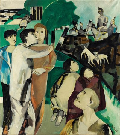 Remo Brindisi (Roma 1918-Lido di Spina 1996)  - Il bacio di Giuda