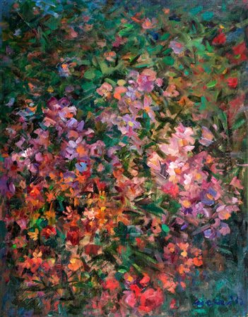 Mario Mafai (Roma 1902-1965)  - Fiori, 1957