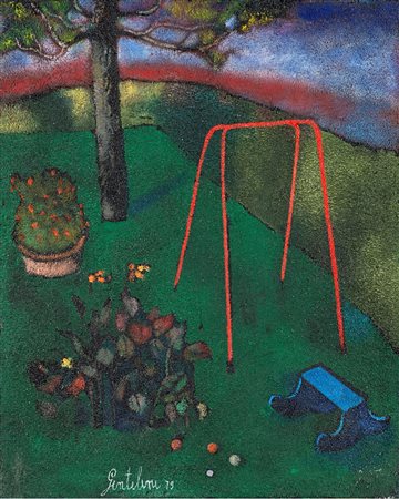 Franco  Gentilini (Faenza 1909-Roma 1981)  - Nel mio giardino, 1979