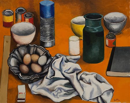 Renato Guttuso (Bagheria 1911-Roma 1987)  - Oggetti, 1978