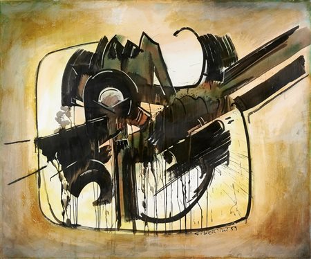 Gianni Bertini (Pisa 1922-Caen 2010)  - Senza titolo, 1959