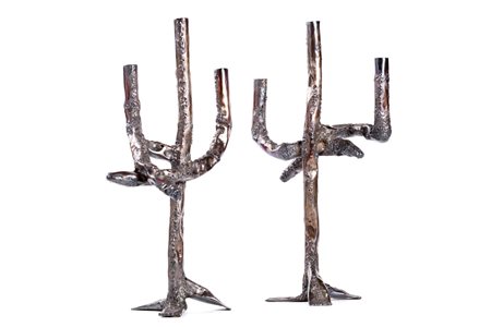 Nino Franchina (Palmanova 1912-Roma 1987)  - Coppia di candelieri