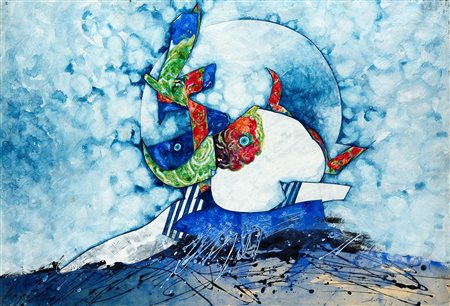 Gianni Dova (Roma 1925-Pisa 1991)  - Senza titolo , 1971