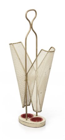 UN PORTAOMBRELLI, ANNI '50. <br>Ghisa smaltata, 