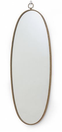 UNO SPECCHIO DA PARETE, anni '50. <br>Ottone, 