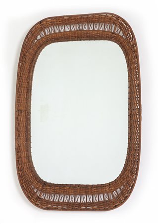 UNO SPECCHIO DA PARETE, anni '50. <br>Cornice di 