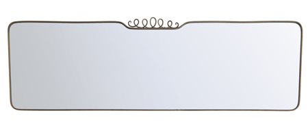 UNO SPECCHIO DA PARETE, anni '50. <br>Ottone, 