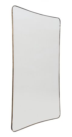 UNO SPECCHIO DA PARETE, anni '50. <br>Ottone, 