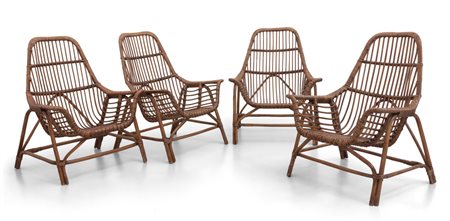 GEORGES COSLIN<br>Quattro poltrone per GERVASONI, 