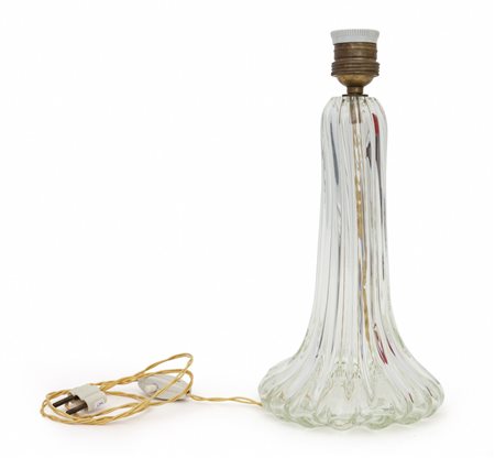 UNA LAMPADA DA TAVOLO, anni '60. <br>Cristallo. 