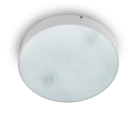  UNA PLAFONIERA, anni '60. <br>Alluminio laccato, 