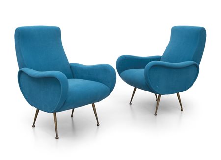 DUE POLTRONE, anni '60. <br>Struttura interna in 