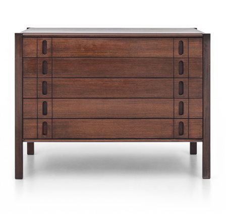 UNA CASSETTIERA, anni '60. <br>Legno di 