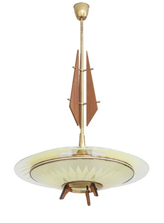  UNA LAMPADA A SOSPENSIONE, anni '60. 