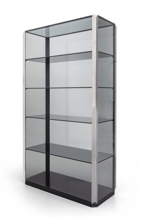 WILLY RIZZO<br>Una vetrina, anni '70. <br>Acciaio 