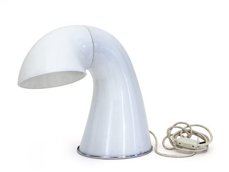 UNA LAMPADA DA TAVOLO, anni '70.  <br>Vetro 