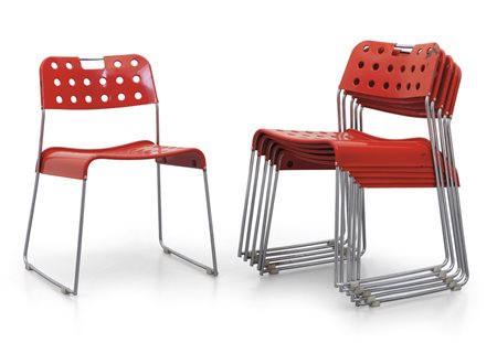 RODNEY KINSMAN <br>Sei sedie impilabili 'Omstack' 