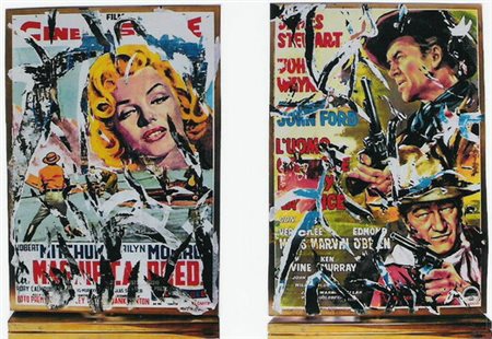 ROTELLA MIMMO Catanzaro (Cz) 1918 Cinema 2000 Multiplo bifacciale in bronzo...