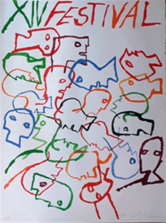 PALADINO MIMMO Paduli (Bn) 1948 Senza titolo 2005 Grafica su carta esemplare...