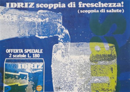 ROTELLA MIMMO Catanzaro (Cz) 1918 Idriz 1970 Serigrafia su tela esemplare...