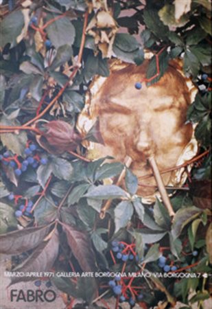 FABRO LUCIANO Torino (To) 1936 Fabro 1971 Poster offset firmato dall'autore...