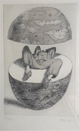 PERICOLI TULLIO Colli del Tronto (Te) 1938 Senza titolo Incisione su carta...