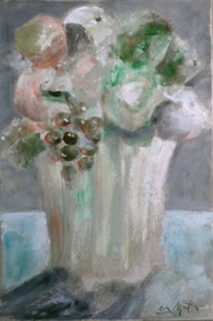 PIGNATELLI ERCOLE Lecce (Le) 1935 Natura morta Olio su feltro....