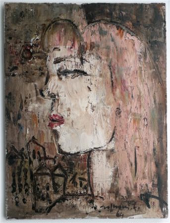 ROGNONI FRANCO Milano (Mi) 1913 La ragazza dai capelli rossi 1964 Olio su...