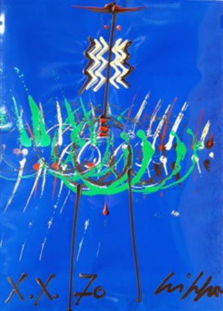 CRIPPA ROBERTO Monza (Mb) 1925 Totem 1970 Olio su carta 70,00x50,00...