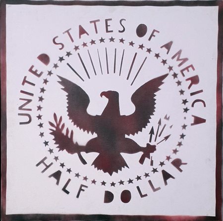 ANGELI FRANCO Roma (Roma) 1935 Half Dollar (Antipittura) 1980 Tecnica mista...