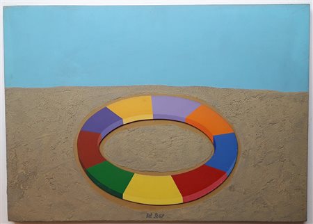 DEL PEZZO LUCIO Napoli (Na) 1933 Circolo cromatico 1988 Sabbia, colore...