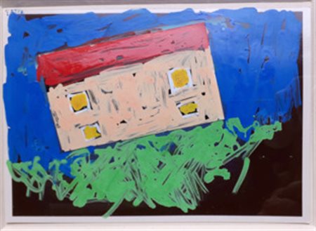 SCHIFANO MARIO Roma (Roma) 1934 Senza titolo 1990 Mista su foto 13,00x18,00...