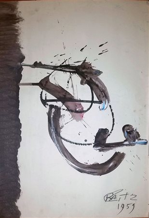 RAITZ JÜRGEN Germania (Germania) 1925 Composizione 1959 Tecnica mista su...