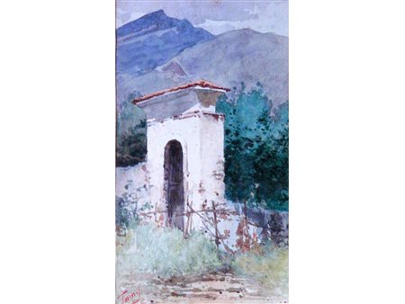 Achille Formis Befani (Napoli 1832-Milano 1906) Vecchio Portone Acquarello su...