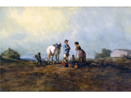 Antonio Simonazzi (Modena 1824-1908) Venezia Acquarello su carta Firmato...