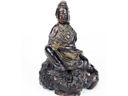Cina (XVIII secolo) Guanyin Legno policromo Altezza 28.5 cm