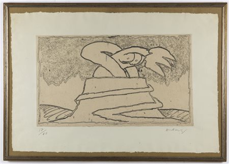 ALECHINSKY PIERRE (n. 1927) - Senza titolo.