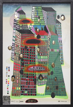 HUNDERTWASSER FRIEDENSREICH (1928 - 2000) - Good Morning City - Bleeding Town.