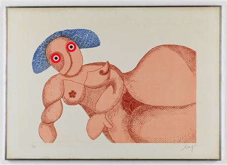 BAJ ENRICO (1924 - 2003) - Nudo sdraiato.