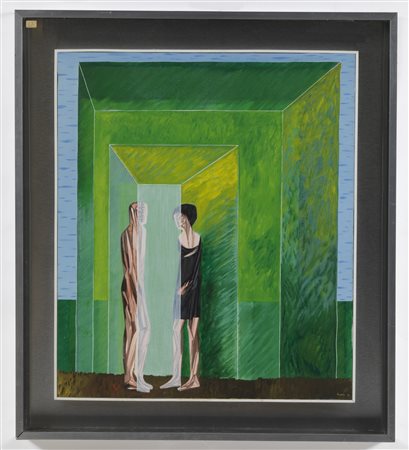 ROSSELLO MARIO (1927 - 2000) - Figure in un paesaggio.