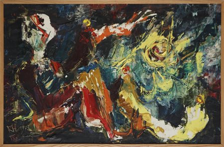 HETTNER ROLANDO (1905 - 1978) - Omaggio a rastrelli: giocoliere nello spazio.
.