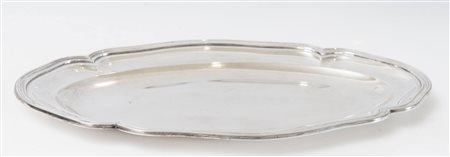 ARGENTERIA SIAP, Alessandria Vassoio con bordo polilobato in argento 800....