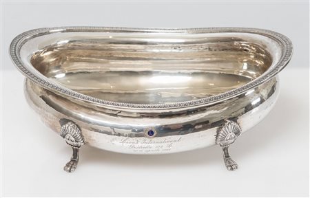 ARGENTIERE RICCI & CO, Alessandria Alzatina in argento 800. Reca incisione...