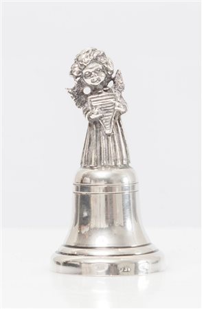 BRANDIMARTE, Firenze, XX secolo Campanella con angioletto in argento 800....