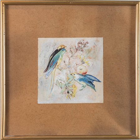 LEA COLLIVA (Bologna 1901 - 1975) “Senza titolo”. Olio e tecnica mista su...